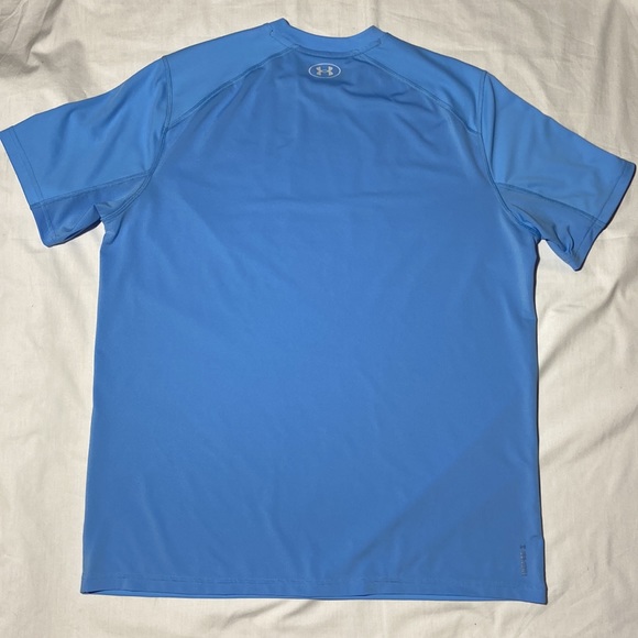Under Armour ISO-CHILL Performance Shirt. Light Blue and White. X-Large - Picture 2 of 8